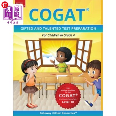 海外直订COGAT Test Prep Grade 4 Level 10 COGAT考试准备4级10级