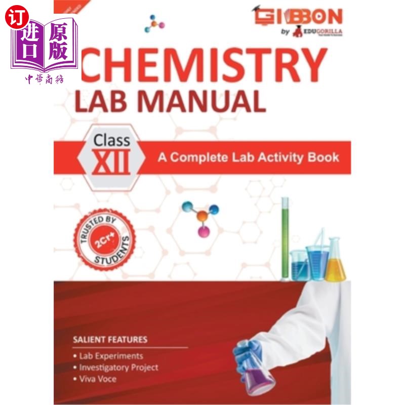 海外直订Chemistry Lab Manual Class XII follows the latest CBSE syllabus and other State 化学实验室手册第十二课遵循