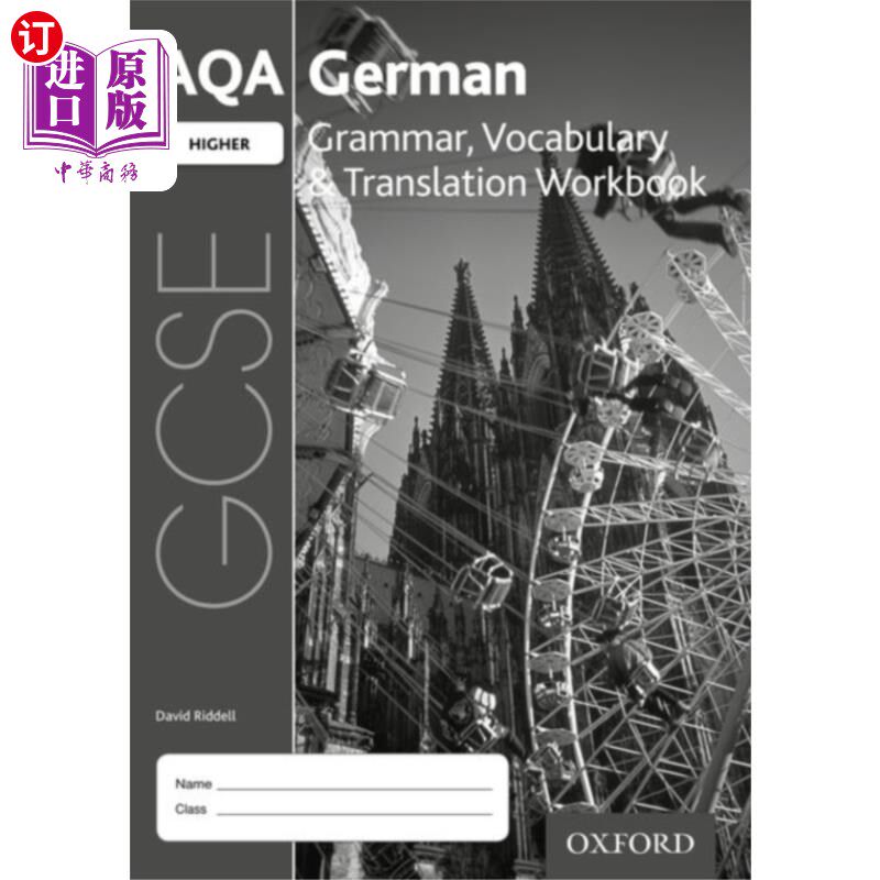 海外直订AQA GCSE German Higher Grammar, Vocabulary & Tra... AQA GCSE德语高级语法、词汇和翻译练习册(一套8本)