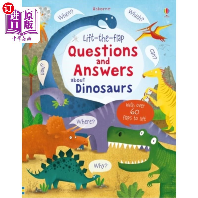 海外直订Lift-The-Flap Questions and Answers about Dinosaurs 关于恐龙的问答