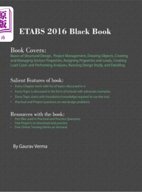 海外直订Etabs 2016 Black Book Etabs 2016黑皮书