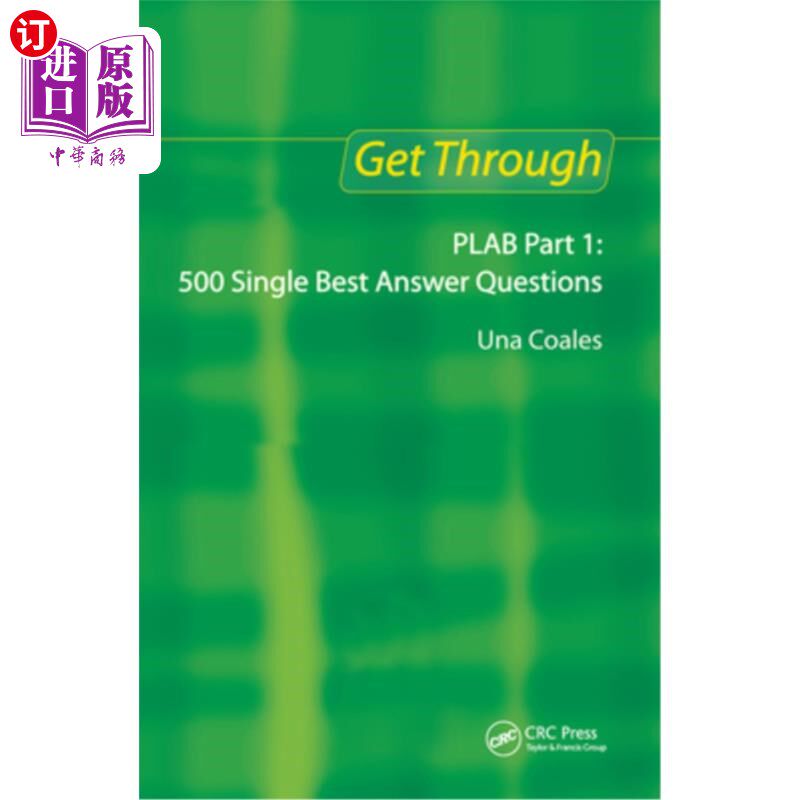 海外直订Get Through Plab Part 1: 500 Single Best Answer Questions 通过普拉卡第1部分:500个最佳答案问题
