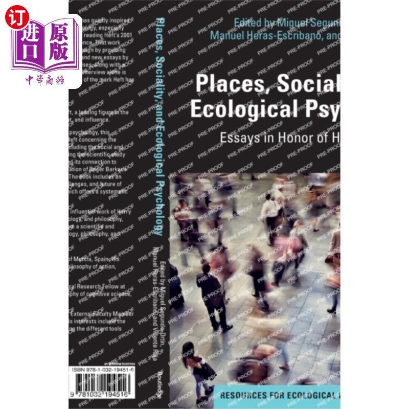 海外直订Places, Sociality, and Ecological Psychology 地点、社会性和生态心理学