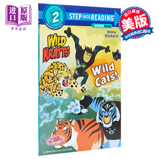 Cats 阅读进阶2级：动物兄弟大猫 Step Reading2：Wild 6岁 动物兄弟 Dlx Into 平装 儿童科普 Sir 中商原版 英文原版