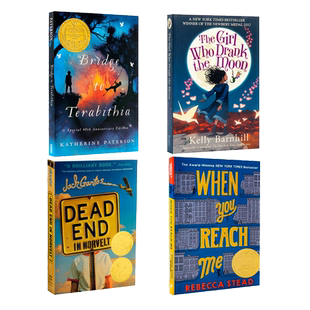 纽伯瑞金奖小说4册 科幻推理儿童文学英文原版A Wrinkle in Time时间的皱折 When You Reach Me当你到达我 诺维特【中商原版?