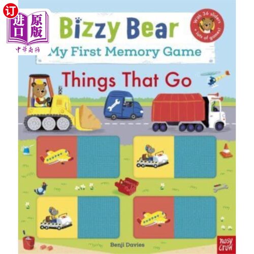 海外直订Bizzy Bear: My First Memory Game Book: Things Th... 比奇熊:我的第一本记忆游戏书:移动的东西