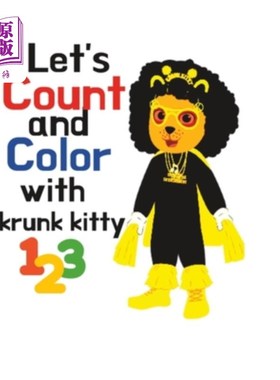 海外直订Let's Count and Color with Krunk Kitty 让我们和克朗克小猫一起数数和涂色