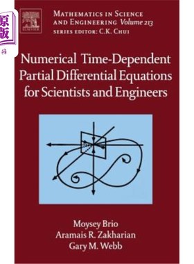 海外直订Numerical Time-Dependent Partial Differential Equations for Scientists and Engin 科学家和工程师的数值时间相