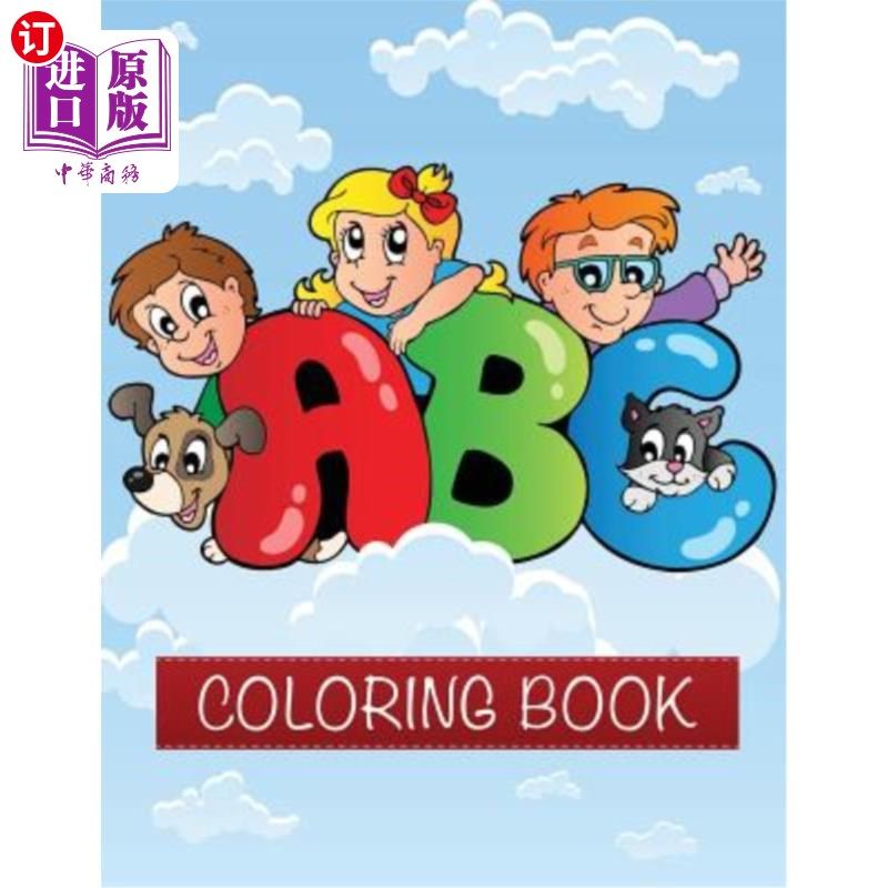 海外直订abc coloring book abc彩色书