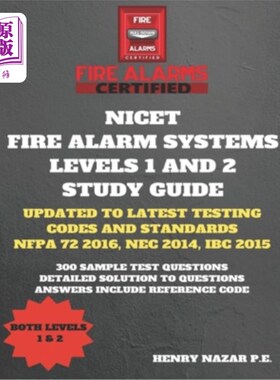 海外直订NICET Fire Alarm Systems Levels 1 & 2 Study Guide NICET火灾报警系统1级和2级研究指南