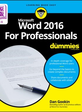 海外直订Word 2016 For Professionals For Dummies Word 2016适用于假人专业人士