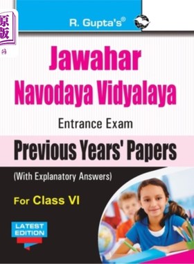 海外直订Jawahar Navodaya Vidyalaya (Jnv) Entrance Exam (Class VI): Previous Years Papers Jawahar Na