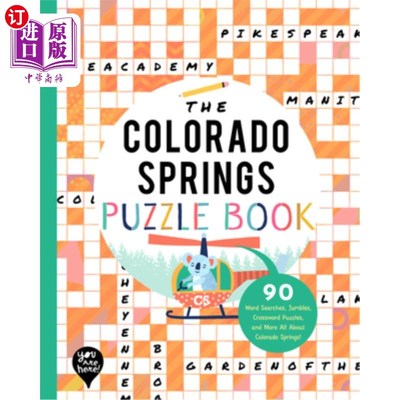 海外直订The Colorado Springs Puzzle Book: 90 Word Searches, Jumbles, Crossword Puzzles,  科罗拉多斯普林斯谜题书:90