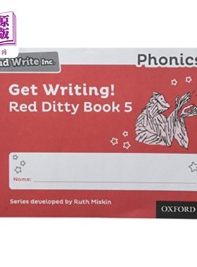 海外直订Read Write Inc. Phonics: Get Writing! Red Ditty ... Read Write公司拼读:开始写作!红色小曲书5包10个