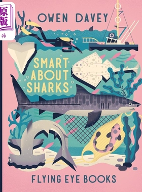 动物大世界 鲨鱼 Owen Davey Smart About Sharks 英文原版 儿童科普绘本 知识百科图画书 进口儿童读物6-12岁【中商原版】
