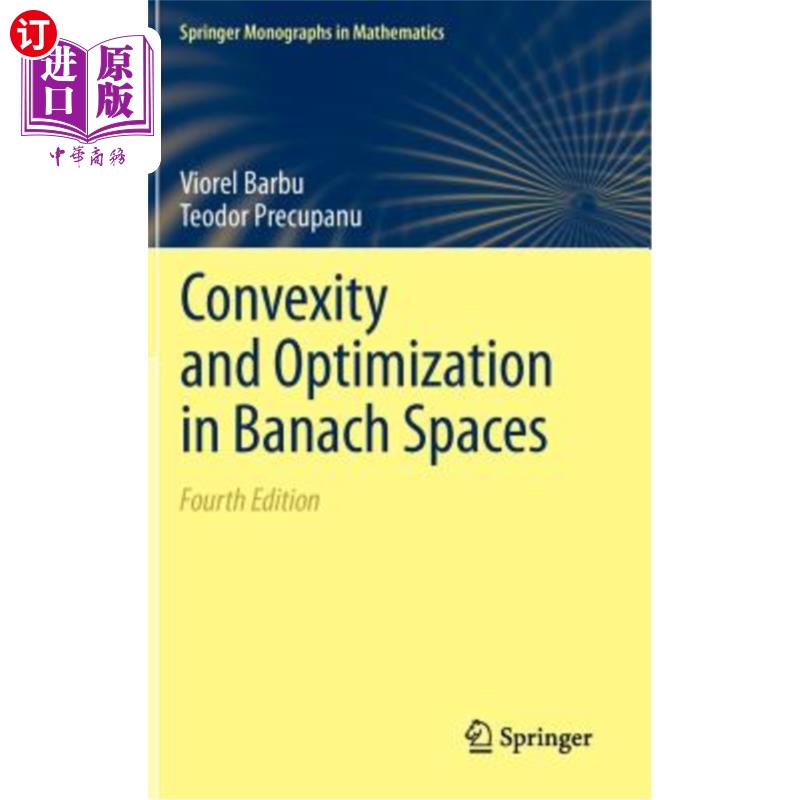 海外直订Convexity and Optimization in Banach Spaces 巴拿赫空间中的凸性与最优化