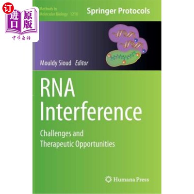 海外直订医药图书RNA Interference: Challenges and Therapeutic Opportunities RNA干扰：挑战和治疗机会