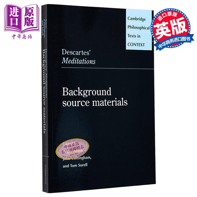 剑桥哲学文本系列 笛卡尔的沉思 Descartes Meditations Background Source Materials 英文原版 Roger Ariew【中商原版】