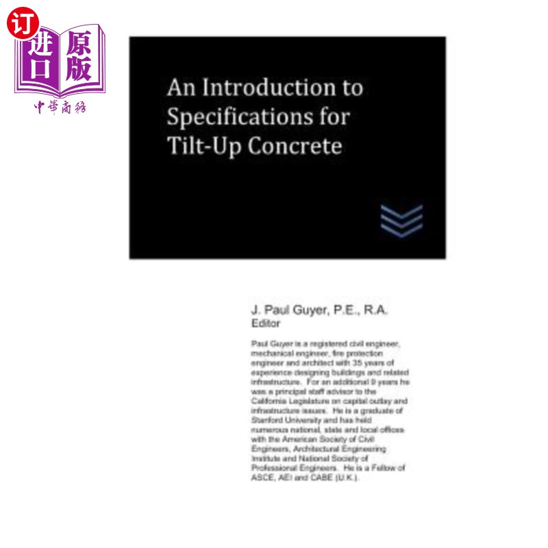 海外直订An Introduction to Specifications for Tilt-Up Concrete 上倾混凝土规范简介