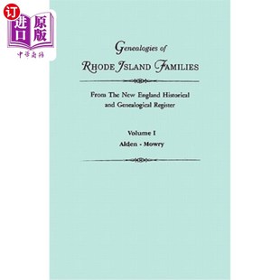 New from 海外直订Genealogies England Genealo Island and Rhode 来自新英格兰历史和宗谱登记 Families Historical the