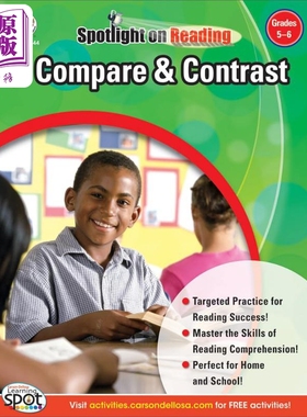 阅读技能训练系列 比较与对比 5-6年级Spotlight on Reading Compare & Contrast Grades 5-6英文原版 Carson【中商原版】