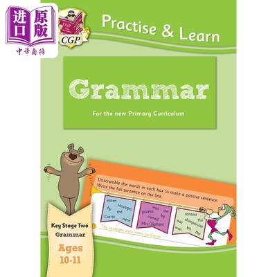 现货 英国CGP原版 Practise & Learn: Grammar for Ages 10-11练习与学习：10-11 岁的语法【中商原版】