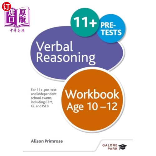 海外直订Verbal Reasoning Workbook Age 10-12 语言推理练习册10-12岁