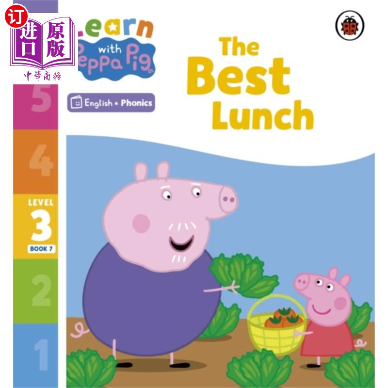 海外直订Learn with Peppa Phonics Level 3 Book 7 - The Be... 与佩奇一起学习自然拼读第三册第七册-最好的午餐(自然拼读