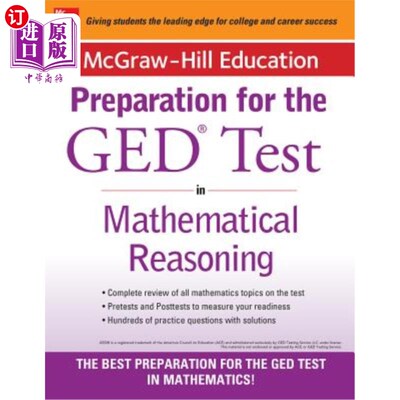海外直订McGraw-Hill Education Strategies for the GED Test in Mathematical Reasoning 数学推理中GED考试的麦格劳-希尔