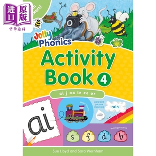 Book 中商原版 Phonics 英语 Activity 手写体英式 Jolly 快乐自然拼读活动手册4