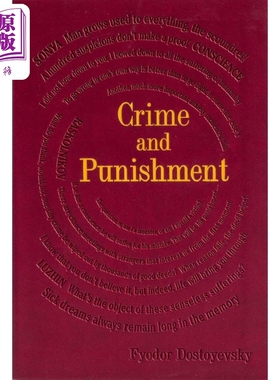词云经典 罪与罚 英文原版 陀思妥耶夫斯基 Word Cloud Classics Crime and Punishment Fyodor Dostoyevsky【中商原版】