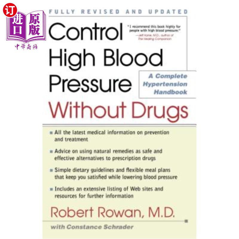 海外直订医药图书Control High Blood Pressure Without Drugs: A Complete Hypertension Handbook 无需药物控制高血压:完