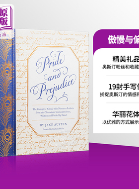 简奥斯汀 傲慢与偏见 英文原版 含19封手写书信 经典文学豪华收藏礼品版 Pride and Prejudice Jane Austen