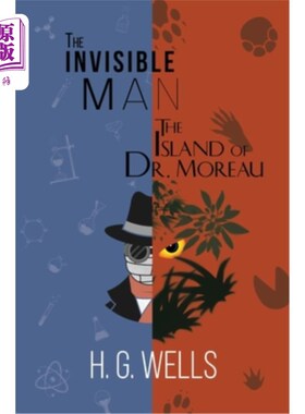 海外直订The Invisible Man and The Island of Dr. Moreau (A Reader's Library Classic Hardc 《隐形人与莫罗博士岛》(读