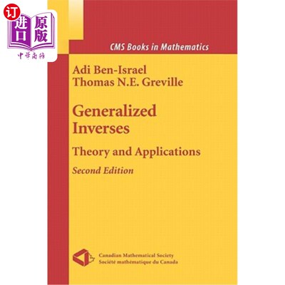 海外直订Generalized Inverses: Theory and Applications 广义逆:理论与应用