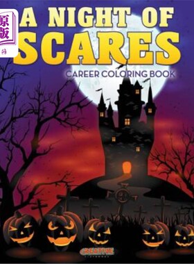 海外直订A Night of Scares Coloring Book 《惊吓之夜》填色书