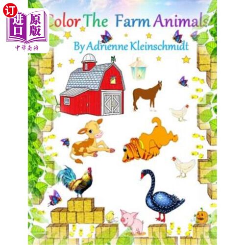 海外直订Color The Farm Animals! 给农场动物涂颜色！
