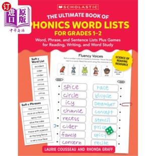 海外直订The Ultimate Book of Phonics Word Lists: Grades 1-2: Games & Word Lists for Read 自然拼读单词列表的终极书：