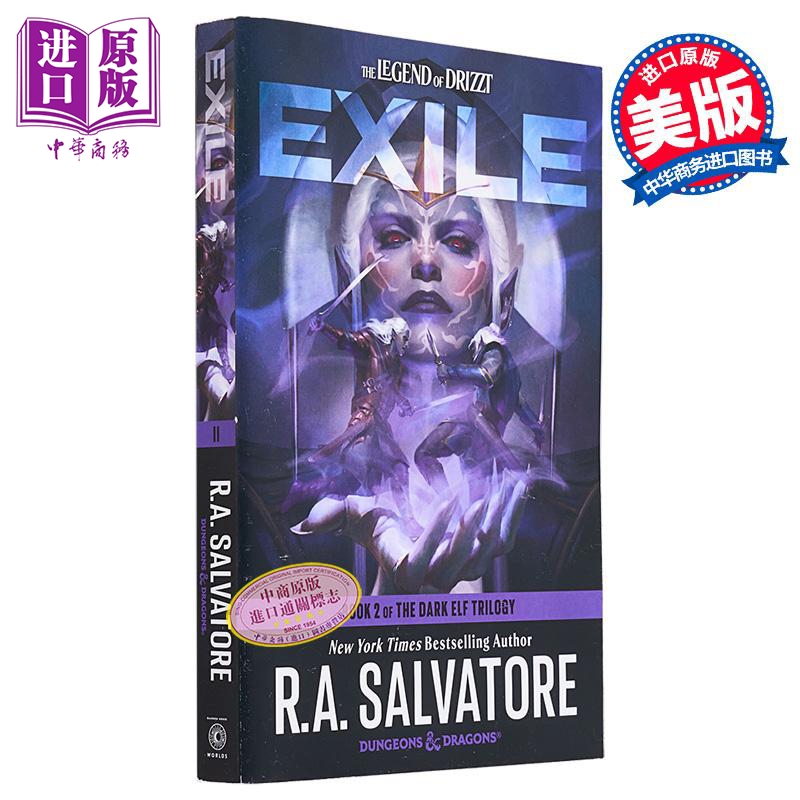 流放 龙与地下城  黑暗精灵三部曲之二 Exile Dungeons Dragons 英文原版 R A Salvatore 国际流行小说【中商原版】