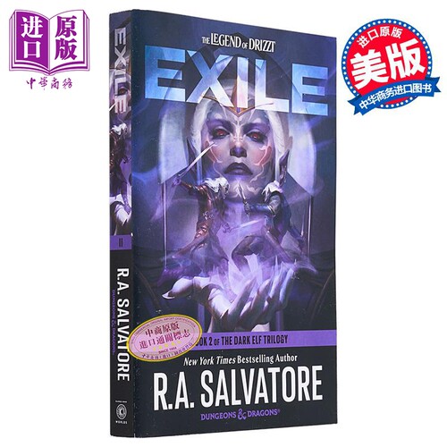 流放 龙与地下城  黑暗精灵三部曲之二 Exile Dungeons Dragons 英文原版 R A Salvatore 国际流行小说【中商原版】
