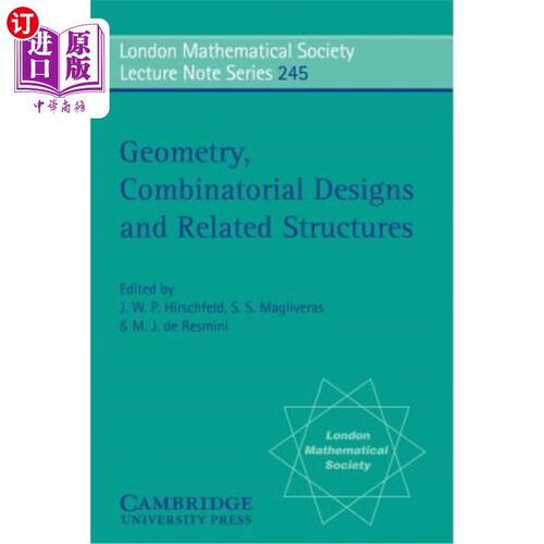 海外直订Geometry, Combinatorial Designs and Related Structures 几何、组合设计和相关结构