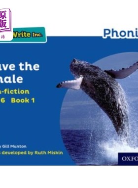 海外直订Read Write Inc. Phonics: Blue Set 6 Non-fiction ... Read Write公司自然拼读:蓝色套装6非虚构1拯救鲸鱼