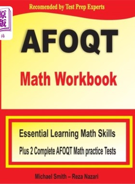 海外直订AFOQT Math Workbook: Essential Learning Math Skills plus Two Complete AFOQT Math AFOQT数学练习册：基本的学