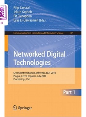 海外直订Networked Digital Technologies, Part I: Second International Conference, Ndt 201 数字技术，第1部分：第2