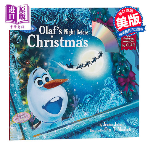 独立阅读：冰雪奇缘奥芙（配CD) Read-Along 配CD 独立阅读 绘本 英文原版【中商原版】
