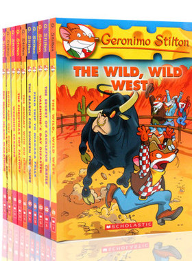 现货 【中商原版】老鼠记者套装(21-30) 10册 英文原版 Geronimo Stilton 10-BOOK SET 3 经典儿童小说 章节书 桥梁书 7-10岁