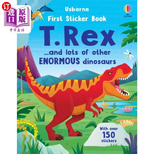 海外直订First Sticker Book T. Rex 第一本贴纸书雷克斯霸王龙