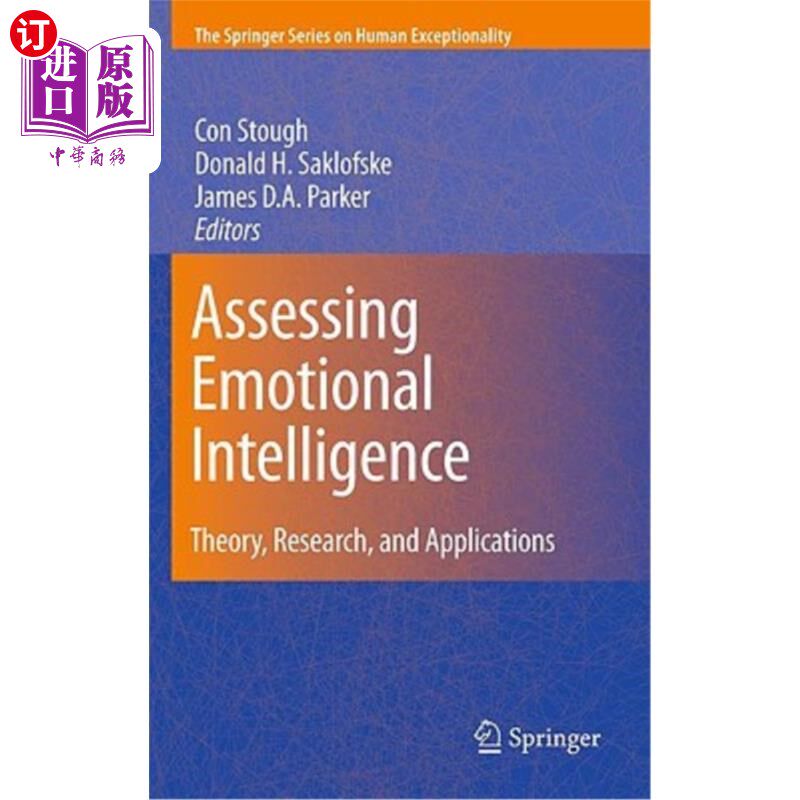 海外直订医药图书Assessing Emotional Intelligence: Theory, Research, and Applications 评估情绪智力:理论、研究和应用