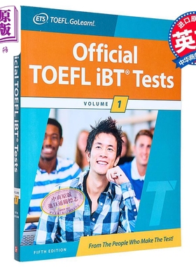 2024年新版官方托福iBT考试指南第一册 第5版 Official TOEFL iBT Tests Volume 1, Fifth Edition【中商原版】