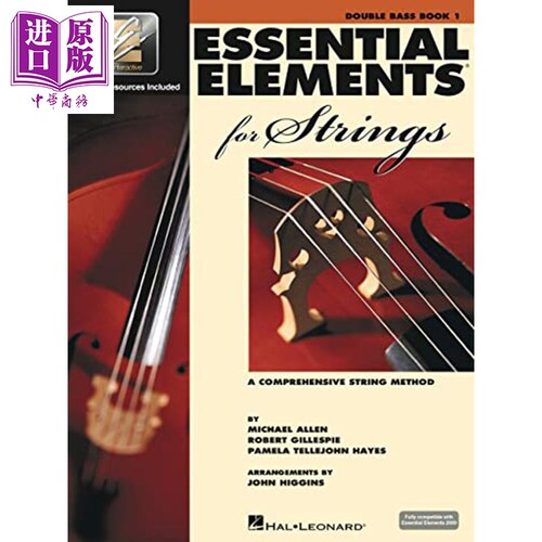 Essential Elements for Strings Book 1 with Eei: Double Bass [With CD (Audio)] 进口艺术 低音方法书【中商原版】